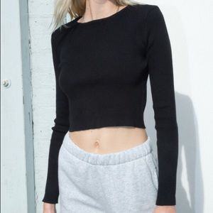Brandy Melville Black Knit Veronica Top
